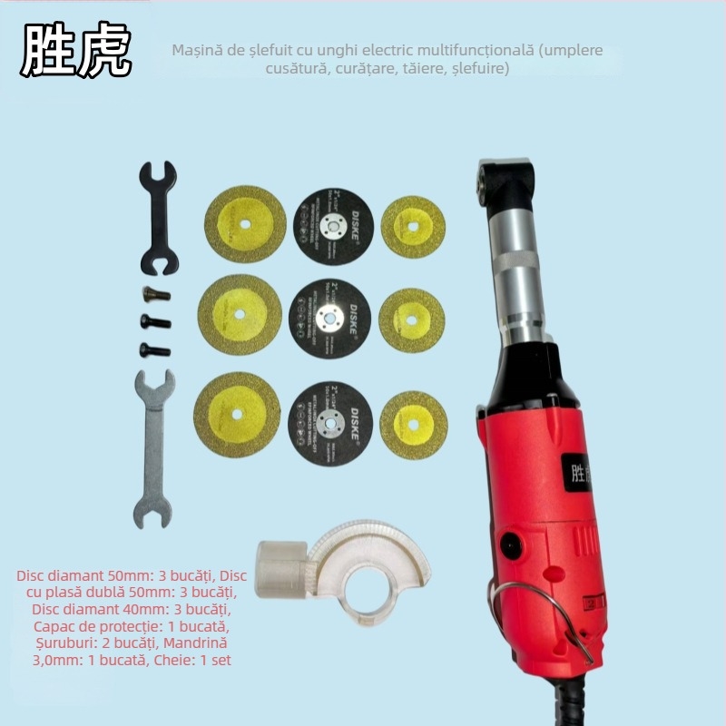 Kit electric de șlefuit unghiular și lustruit pentru șlefuire, gravare, curățare și finisare rosturi (Brand Victory tiger; Alimentare la priză; 50–250 V AC/DC)