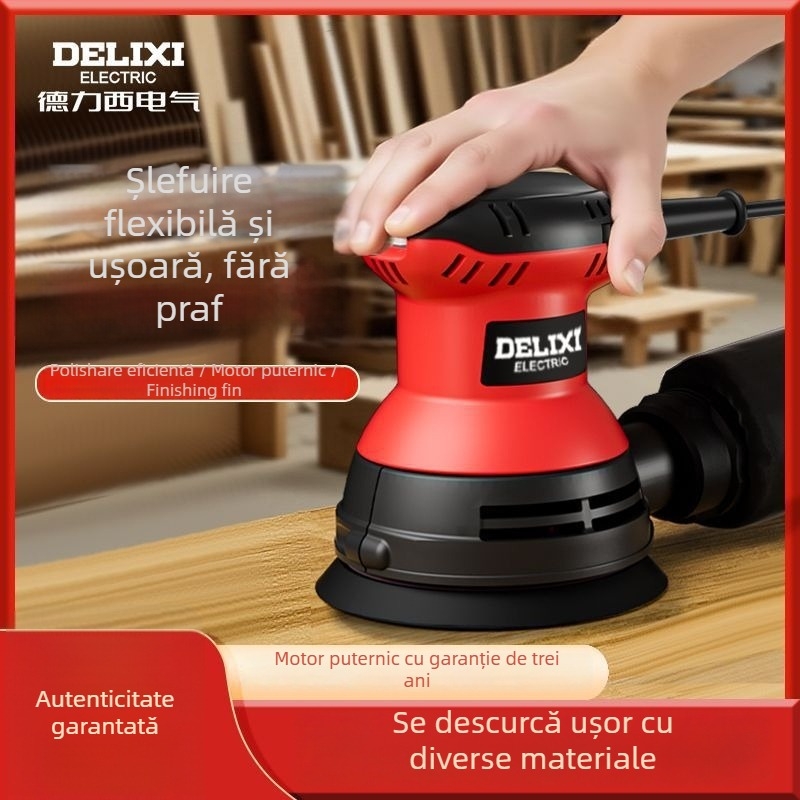 Delixi șmirghel electric fără praf pentru pereți și lemn – șlefuire cu glet