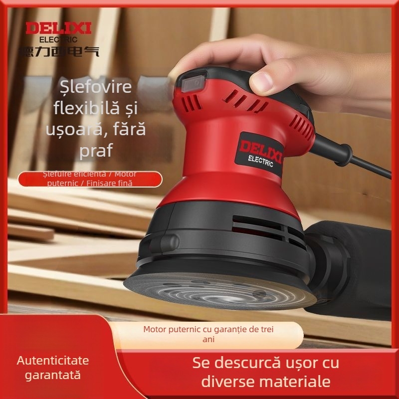Delixi șmirghel electric fără praf pentru pereți și lemn – șlefuire cu glet