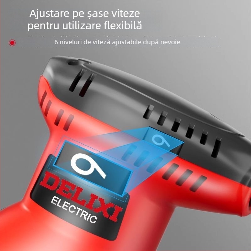 Delixi șmirghel electric fără praf pentru pereți și lemn – șlefuire cu glet