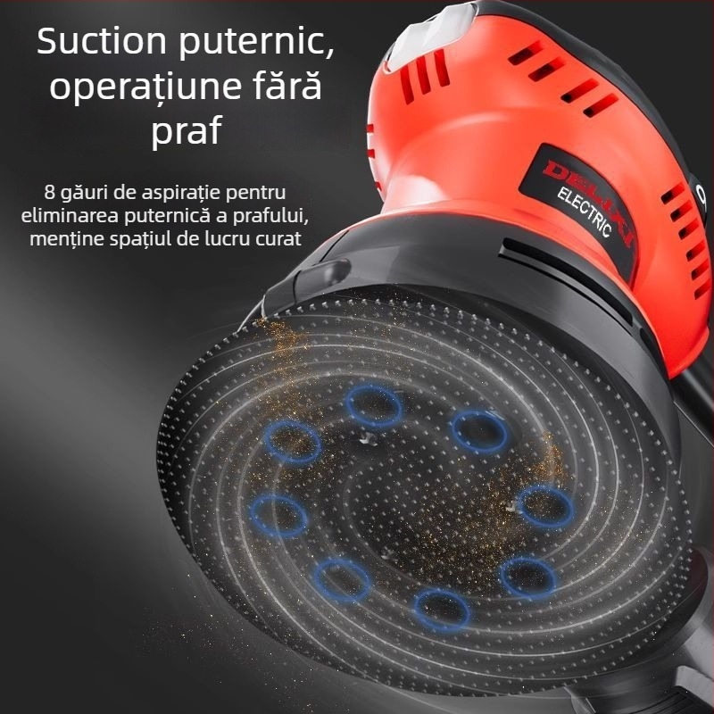 Delixi șmirghel electric fără praf pentru pereți și lemn – șlefuire cu glet