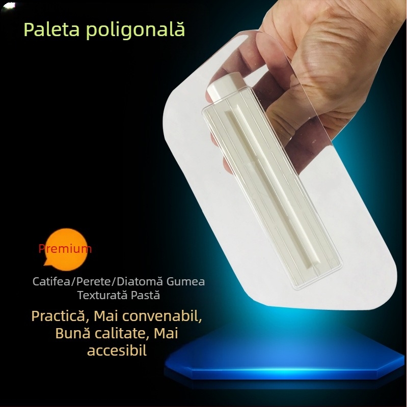 Ban gao D1808 Cuțit Transparent din Plastic, Formă Polygonală, pentru Vopsire