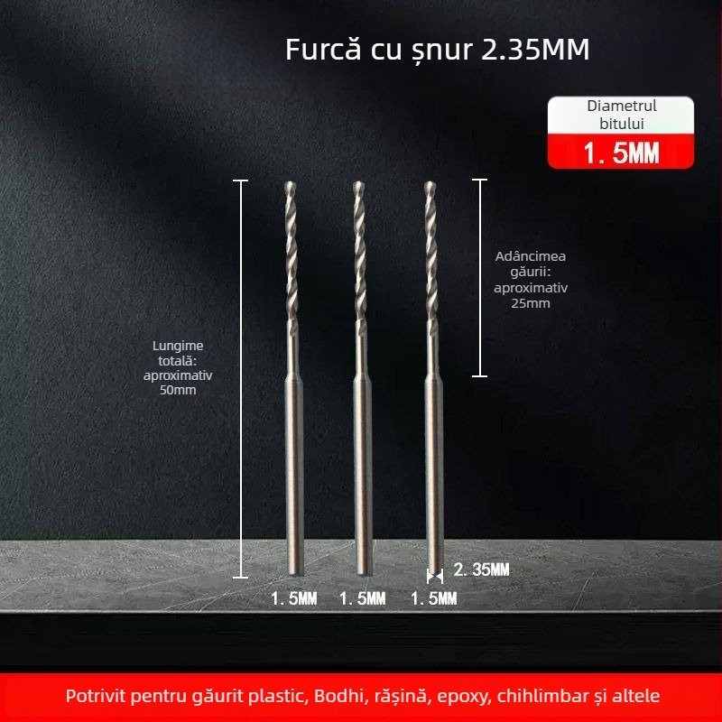 Burghiu elicoidal pentru lemn, lungime extinsă, oțel HSS, marcă Unique