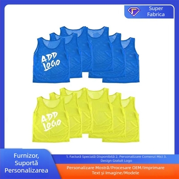 Bibs de antrenament pentru fotbal, personalizate, unisex, din fibră de bambus, pentru toate anotimpurile