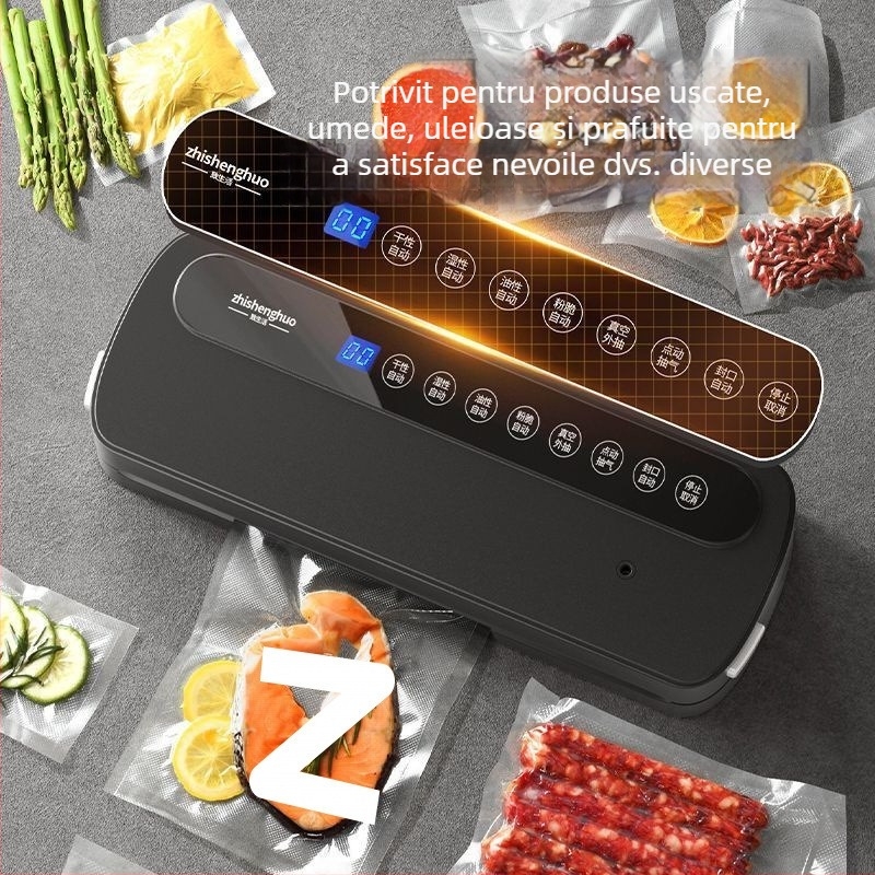 Mașină de vidat pentru uz casnic, ambalare alimentară, dual umed-uscat, sigilare din plastic