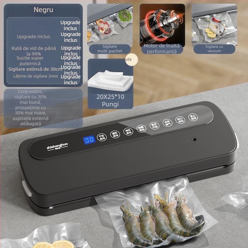 Mașină de vidat pentru uz casnic, ambalare alimentară, dual umed-uscat, sigilare din plastic