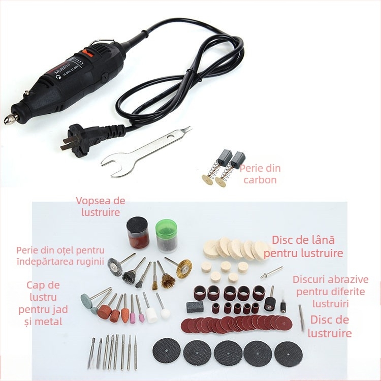 Polizor electric cu funcție de gravură, viteză reglabilă, găurire și tăiere