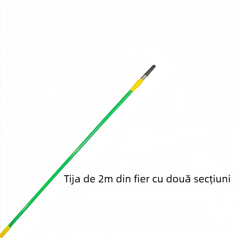 Tija telescopică pentru role și pensule de vopsea, construcție din oțel inoxidabil și aliaj de aluminiu, design extins de conectare