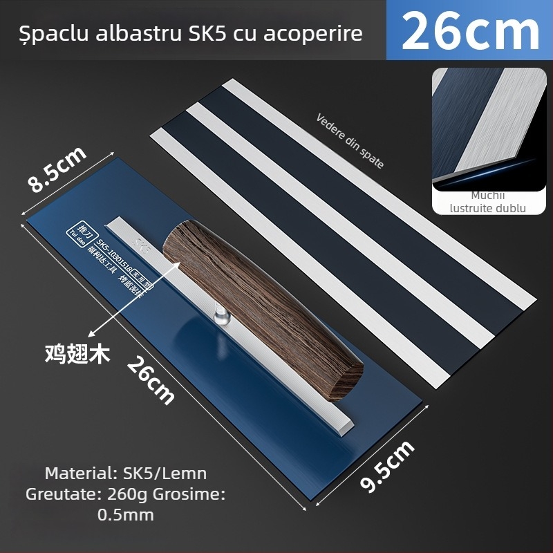 Spatulă de ipsos Fulida, oțel SK5, 0,5 mm, pentru decorare casnică și izolație exterioară a pereților