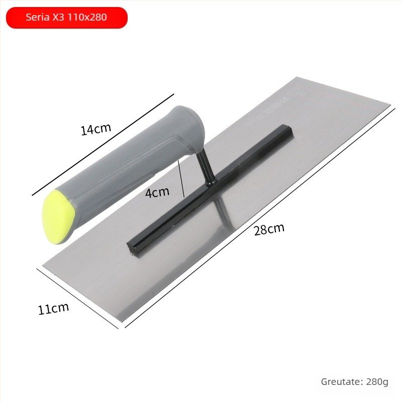 Spatulă pentru tencuială cu mâner din plastic și placă de fier, grosime 0,8 mm, Ye Lao San