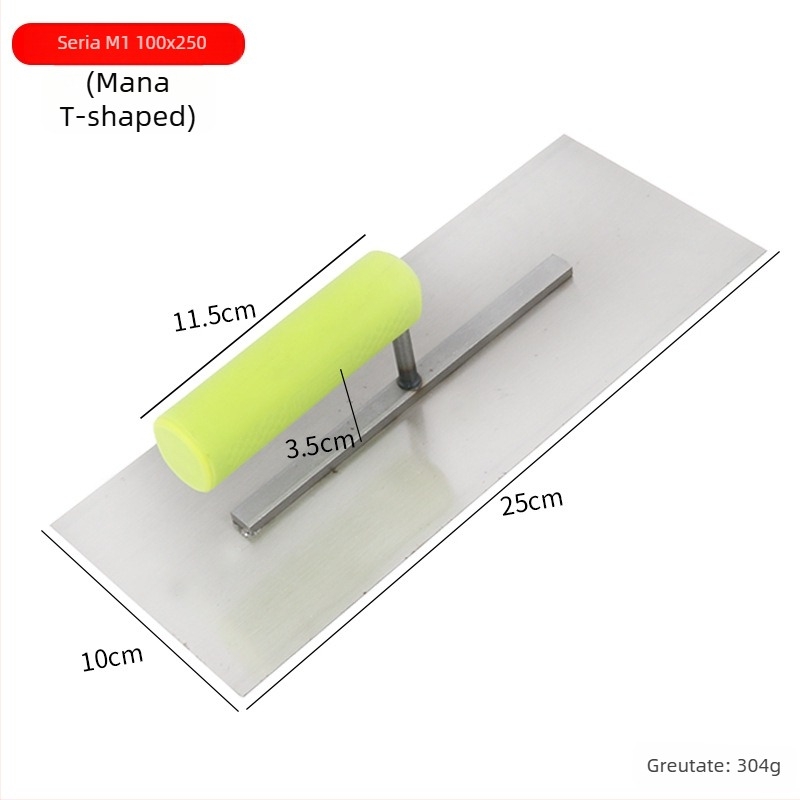 Spatulă pentru tencuială cu mâner din plastic și placă de fier, grosime 0,8 mm, Ye Lao San
