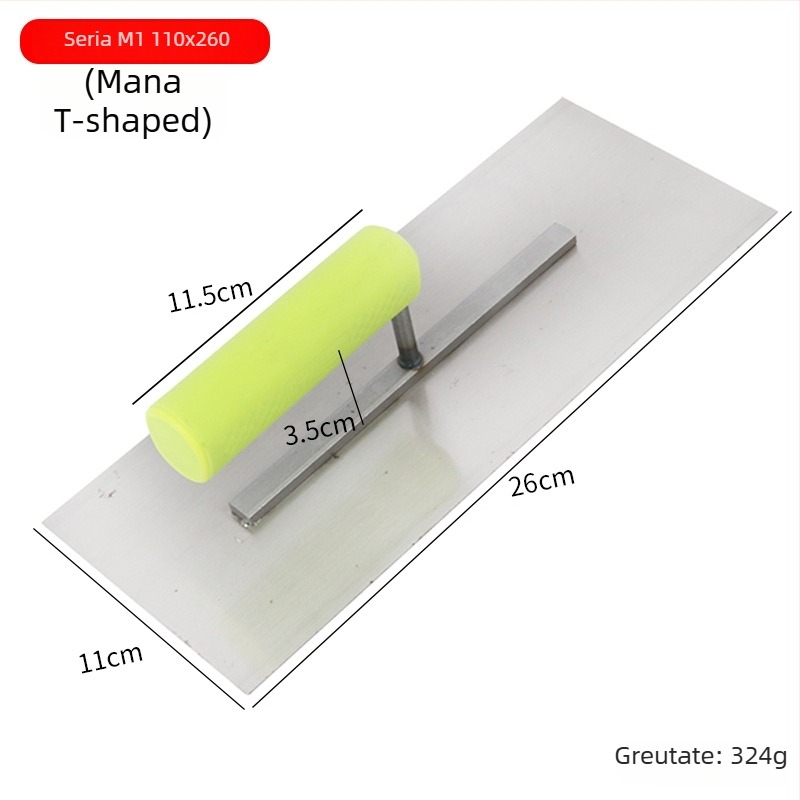 Spatulă pentru tencuială cu mâner din plastic și placă de fier, grosime 0,8 mm, Ye Lao San