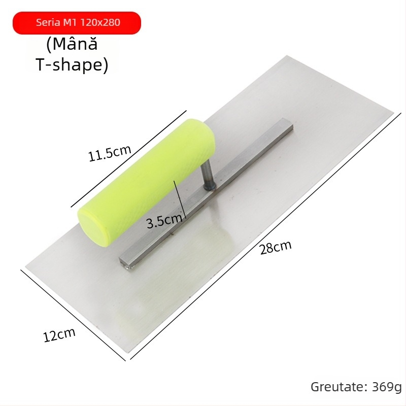 Spatulă pentru tencuială cu mâner din plastic și placă de fier, grosime 0,8 mm, Ye Lao San
