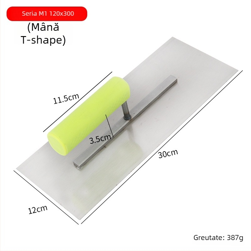 Spatulă pentru tencuială cu mâner din plastic și placă de fier, grosime 0,8 mm, Ye Lao San
