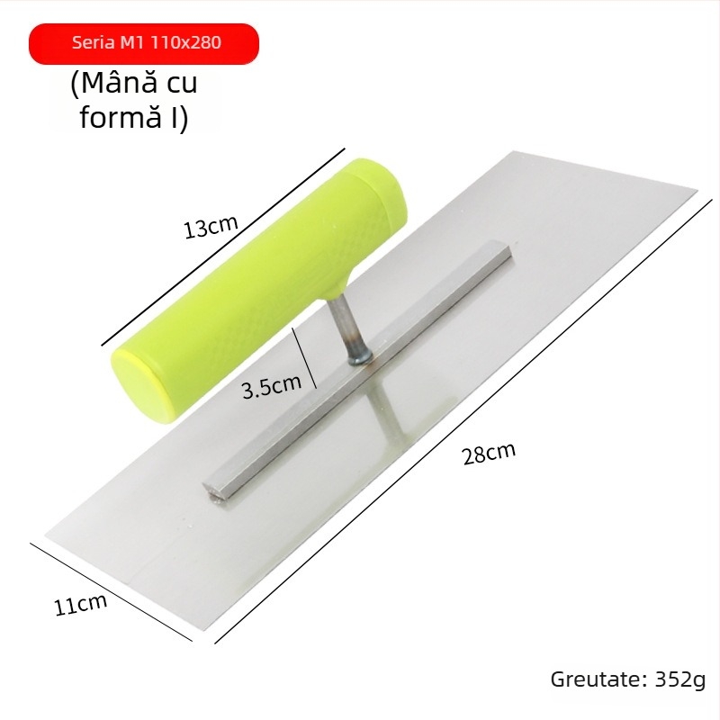 Spatulă pentru tencuială cu mâner din plastic și placă de fier, grosime 0,8 mm, Ye Lao San