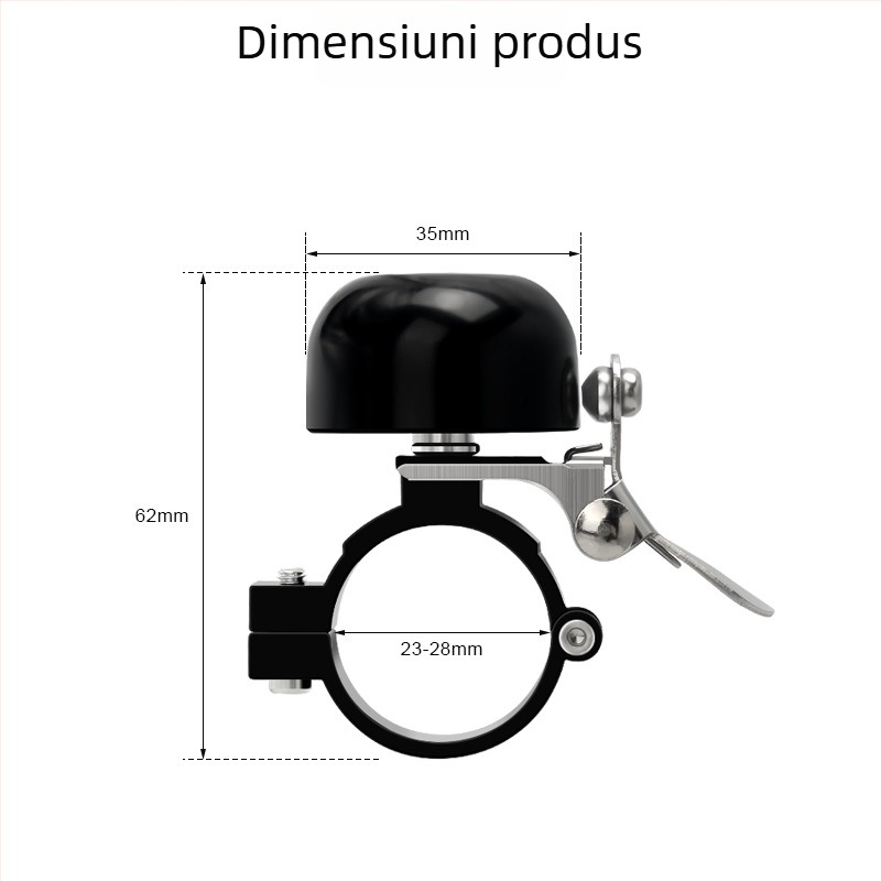 Riderace clopot pentru bicicletă de munte din cupru — stil vintage, fără import, marcă privată disponibilă