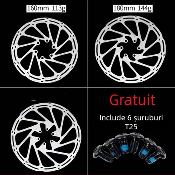 Center Line plăci de frână disc cu șase șuruburi pentru biciclete de munte – frânare mecanică