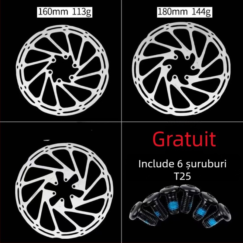 Center Line plăci de frână disc cu șase șuruburi pentru biciclete de munte – frânare mecanică