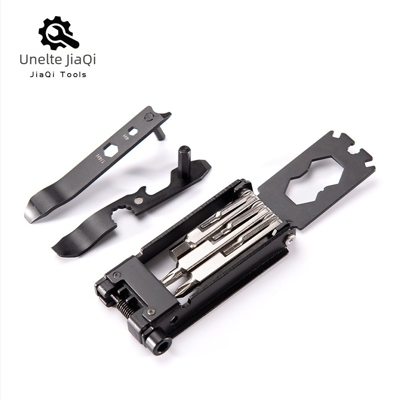 Set de unelte pentru bicicletă, ansamblu portabil EDC (Material: Oțel inoxidabil; Categoria: Pachet combinație; Personalizare: Da)