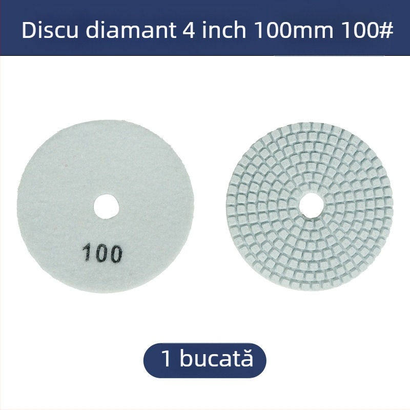 Disc de șlefuire cu rășină diamant pentru piatră, granulație 50#, model: 4inch water mill tablets, marcă: Jiujiu hardware