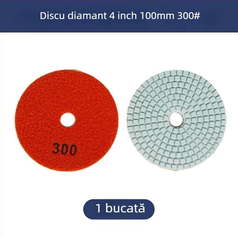 Disc de șlefuire cu rășină diamant pentru piatră, granulație 50#, model: 4inch water mill tablets, marcă: Jiujiu hardware