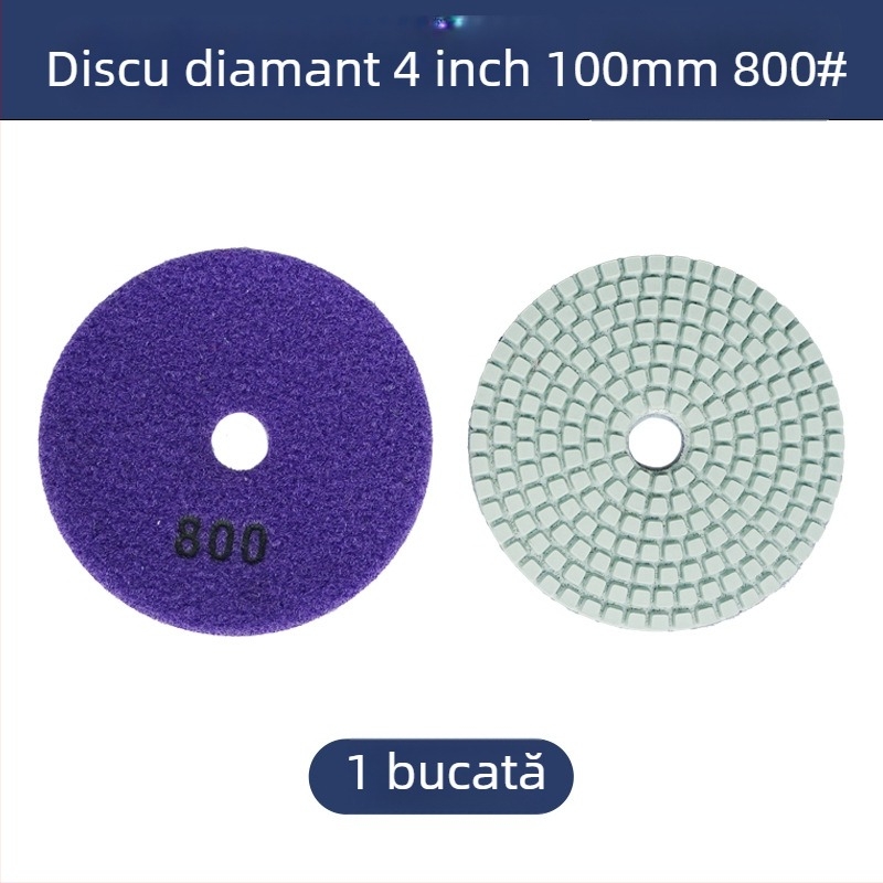 Disc de șlefuire cu rășină diamant pentru piatră, granulație 50#, model: 4inch water mill tablets, marcă: Jiujiu hardware