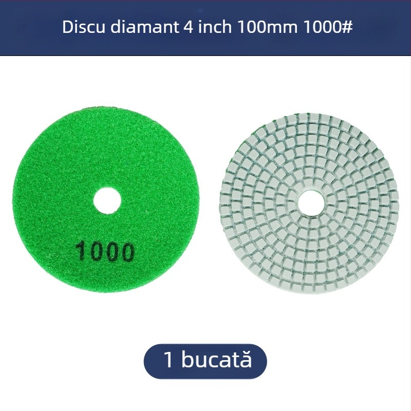 Disc de șlefuire cu rășină diamant pentru piatră, granulație 50#, model: 4inch water mill tablets, marcă: Jiujiu hardware