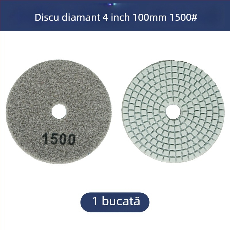 Disc de șlefuire cu rășină diamant pentru piatră, granulație 50#, model: 4inch water mill tablets, marcă: Jiujiu hardware