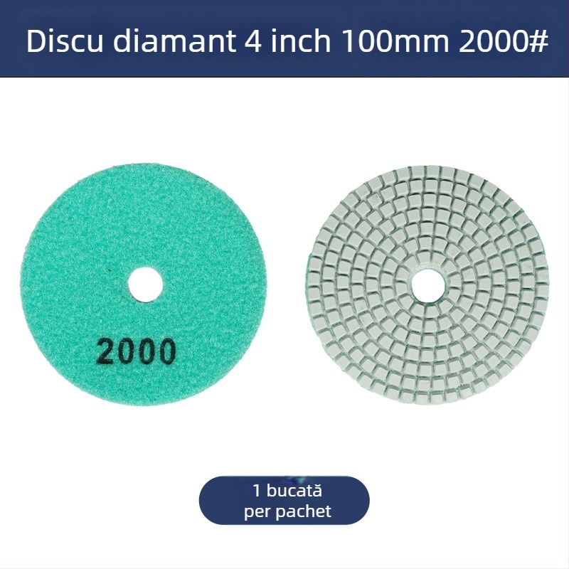 Disc de șlefuire cu rășină diamant pentru piatră, granulație 50#, model: 4inch water mill tablets, marcă: Jiujiu hardware
