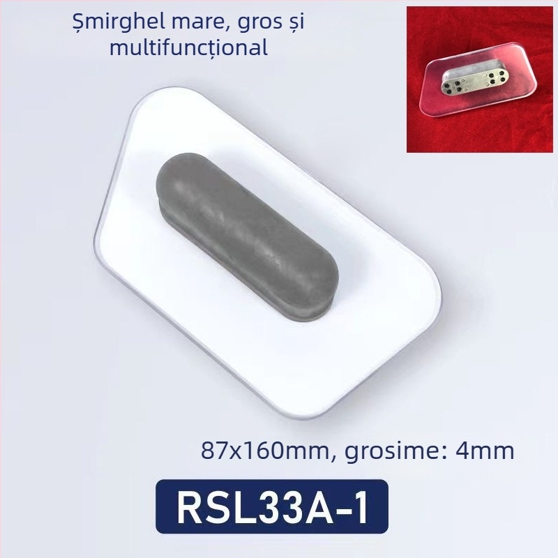 Polizor oval din velur gros – instrument multifuncțional pentru vopsire, cu piatră de cristal și placă de șlefuire pentru finisaje artistice