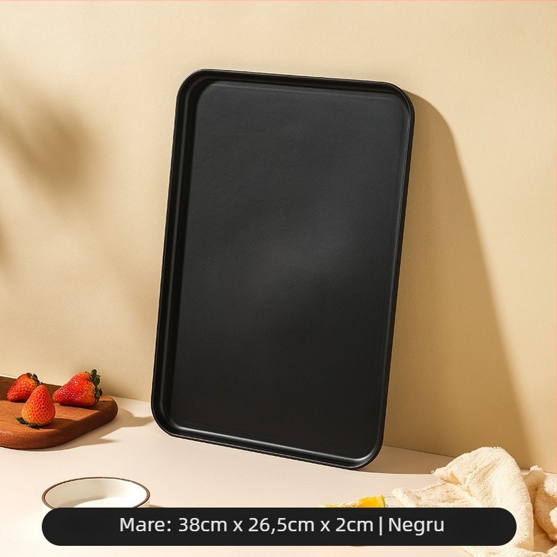 Farfurie din plastic, pătrată, suprafață mată, stil Nordic, compatibil cu microunde