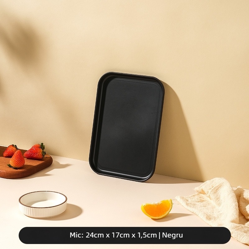 Farfurie din plastic, pătrată, suprafață mată, stil Nordic, compatibil cu microunde