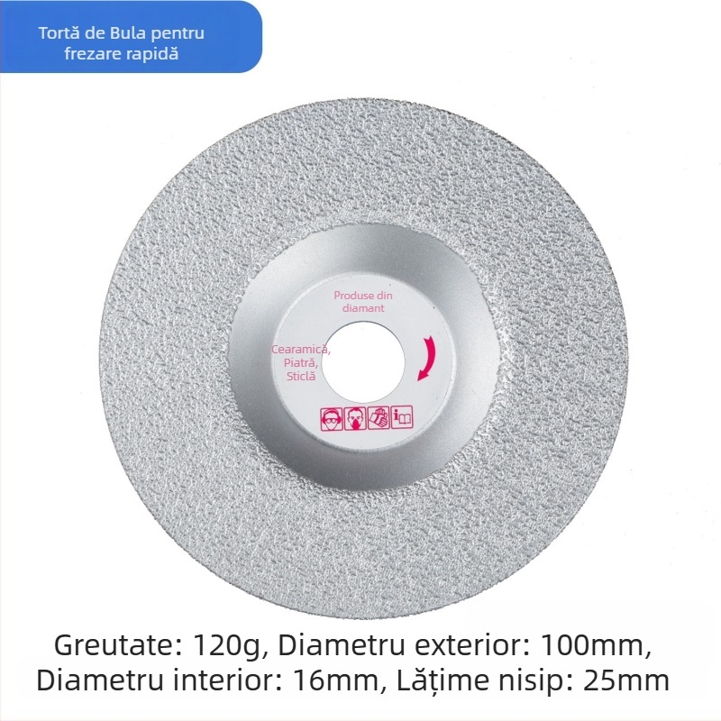 Disc diamantat pentru tăierea sticlei, Disc diamantat pentru șlefuirea plăcilor, Disc de lipire cu îmbinări — Galvanizat, pentru prelucrarea profundă a sticlei, Marcă privată autorizată Yadong