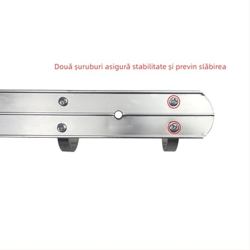 Cuier pentru haine din aliaj de aluminiu, cuier de perete pătrat, stil modern minimalist, cu mai mult de trei rânduri