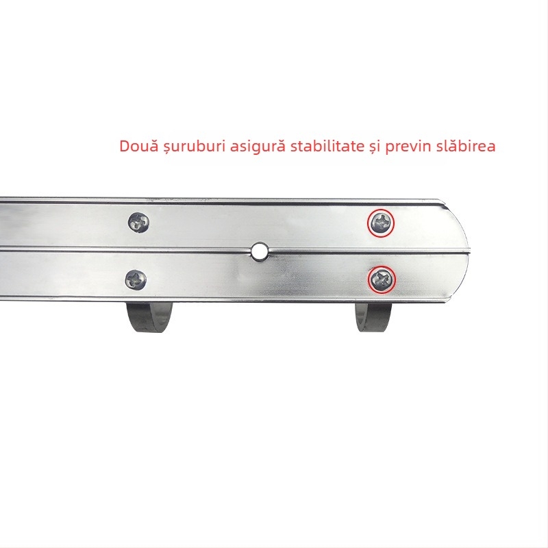 Cuier pentru haine din aliaj de aluminiu, cuier de perete pătrat, stil modern minimalist, cu mai mult de trei rânduri