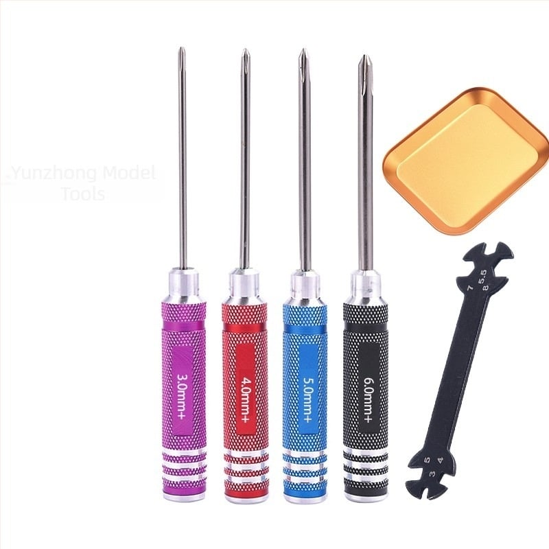 Set șurubelnițe hexagonale pentru modele de aeronave și mașini, oțel carbon tratat cu strat titan, set multifunctional pentru demontare și asamblare, include cheie și suport pentru unelte