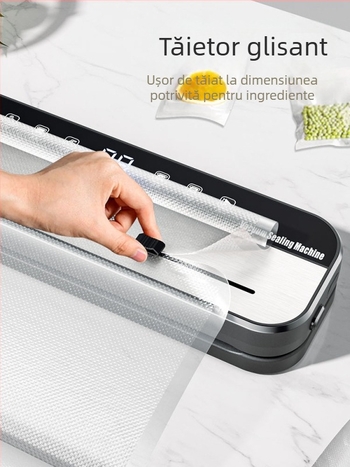 Mașină de vidat alimentară complet automată, pentru uz casnic și comercial, compatibilă cu lichide și uscate, sigilare din plastic și conservarea prospețimii