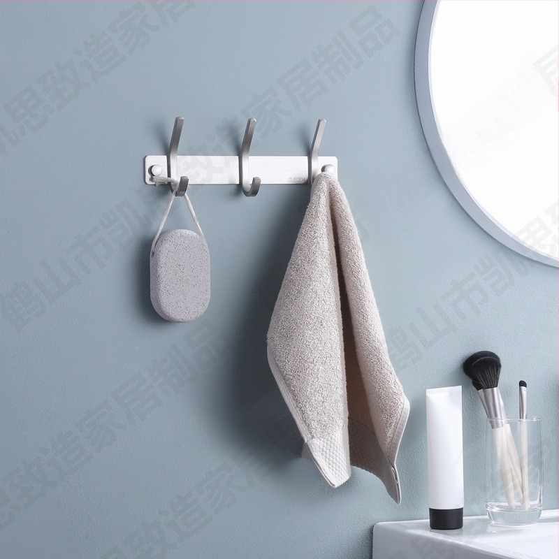 Set din oțel inoxidabil 304 cu 3 cârlige pentru bucătărie și baie, montaj prin găuri, finisaj periat, stil modern