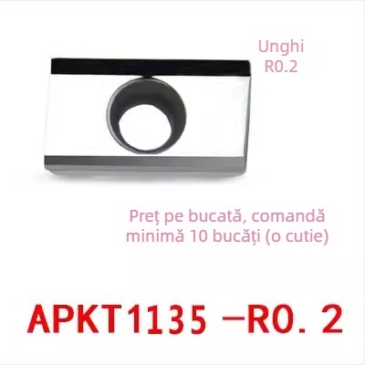 Inserție de frezare CNC pentru cupru/aluminiu - APKT1604PDFR-MA, APKT1135PDER-MA, H01 | Zhuzhou