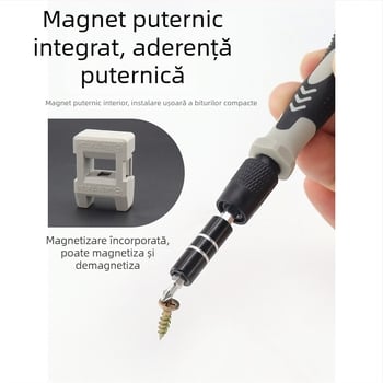 Set de șurubelnițe 115-în-1, magnetice și izolate, din oțel Ni-Cr, pentru reparații la domiciliu, telefoane și computere, demontare