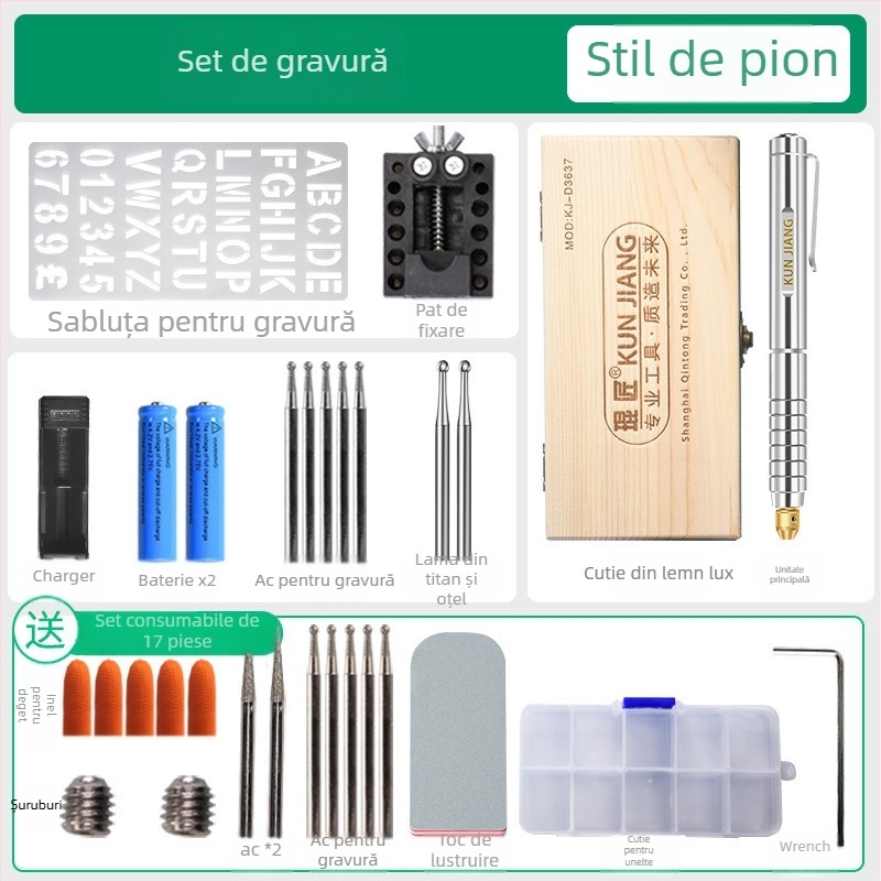 Peniță de gravură pentru plăcuțe și gravură pe metal/jad — alimentare pe baterii, DC 10-30V, Brand: Other, Domeniu de utilizare: gravură pe plăcuțe și metal/jad