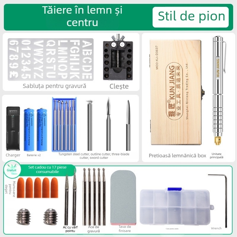 Peniță de gravură pentru plăcuțe și gravură pe metal/jad — alimentare pe baterii, DC 10-30V, Brand: Other, Domeniu de utilizare: gravură pe plăcuțe și metal/jad