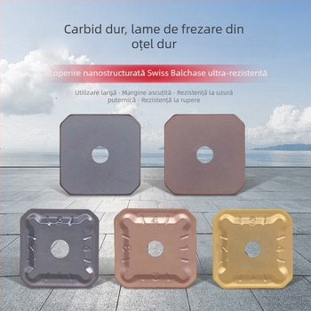 Lamă CNC pătrată pentru frezat SEKN1203/1504, oțel inoxidabil, frezare fină, două capete, lamă metal-ceramică