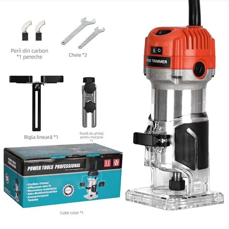 Mașină Moyi de Finisare a Lemnului, 220V, alimentare la priză, canelare, frezare și gravare, pentru uz casnic