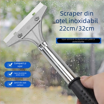 Spatulă pentru curățenie casnică: corp din aluminiu, model 22 lamă lungă din oțel inoxidabil, seria 22