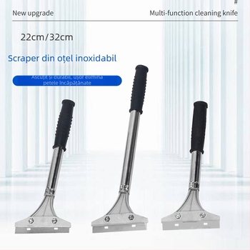 Spatulă pentru curățenie casnică: corp din aluminiu, model 22 lamă lungă din oțel inoxidabil, seria 22