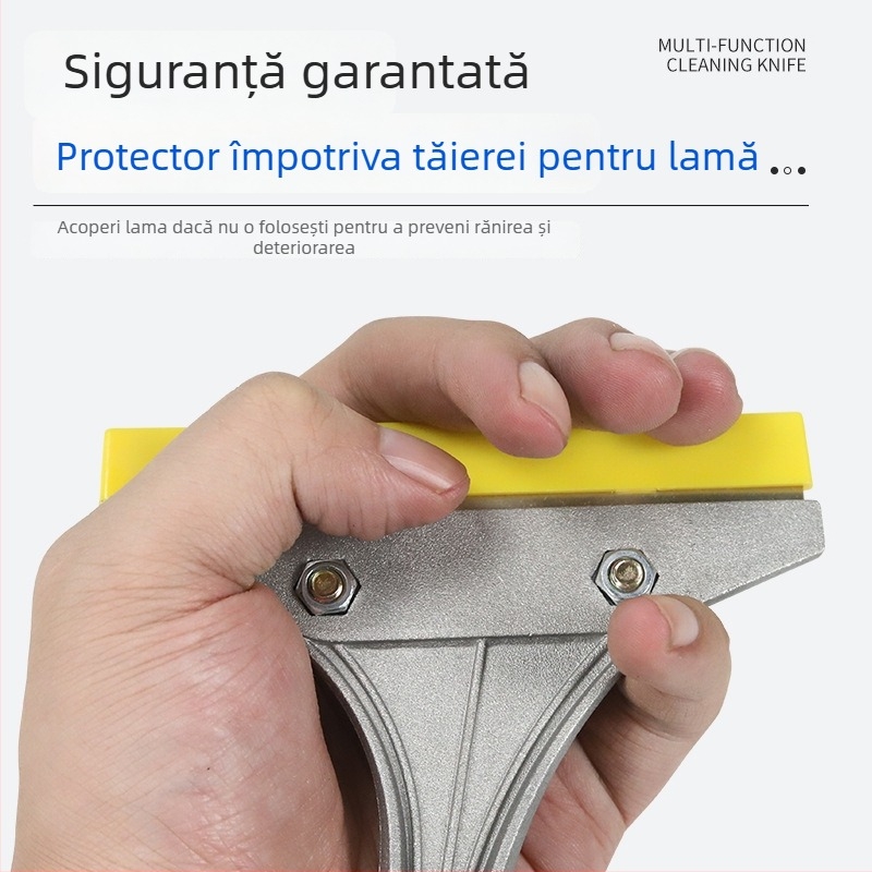 Spatulă pentru curățenie casnică: corp din aluminiu, model 22 lamă lungă din oțel inoxidabil, seria 22