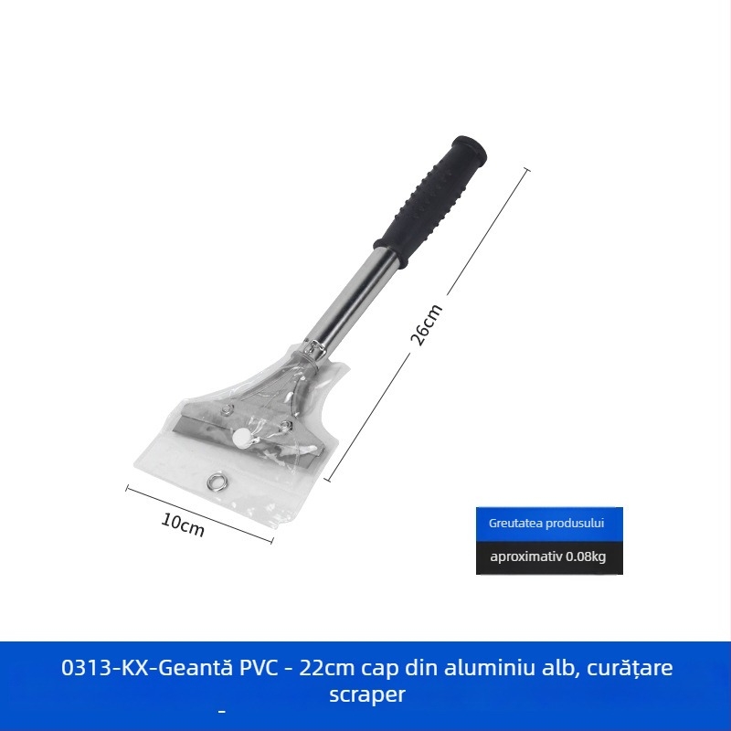 Spatulă pentru curățenie casnică: corp din aluminiu, model 22 lamă lungă din oțel inoxidabil, seria 22