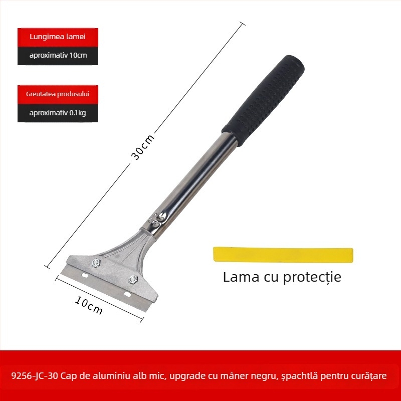 Spatulă pentru curățenie casnică: corp din aluminiu, model 22 lamă lungă din oțel inoxidabil, seria 22