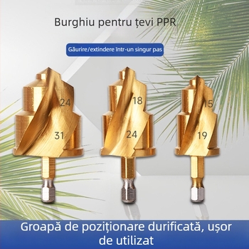 Set de burghie pentru țevi PPR și deschizător de găuri pentru țevi PVC – unelte de găurit, Yutai